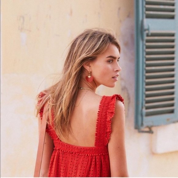 Sezane Scarlet Ruffle Mini Dress - Picture 3 of 4